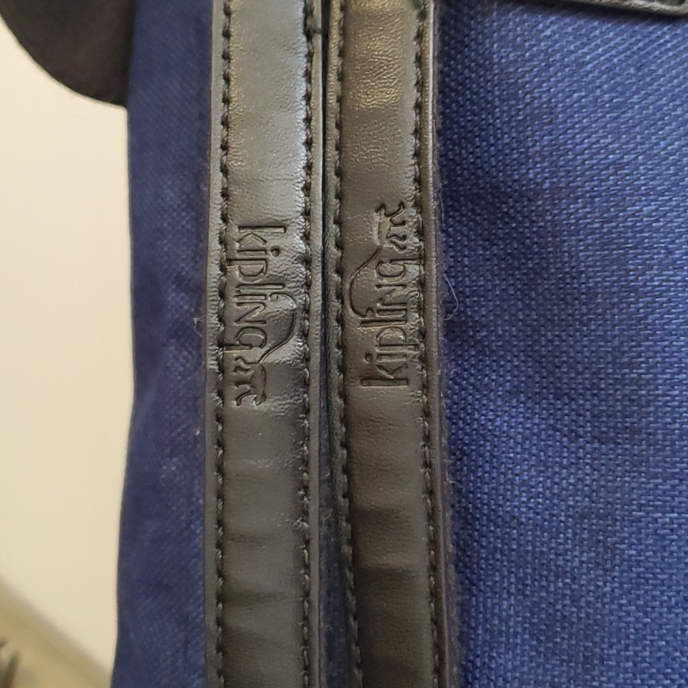Kipling Art Mini Cotton Indigo Denim Crossbody Satchel - Picture 6 of 8